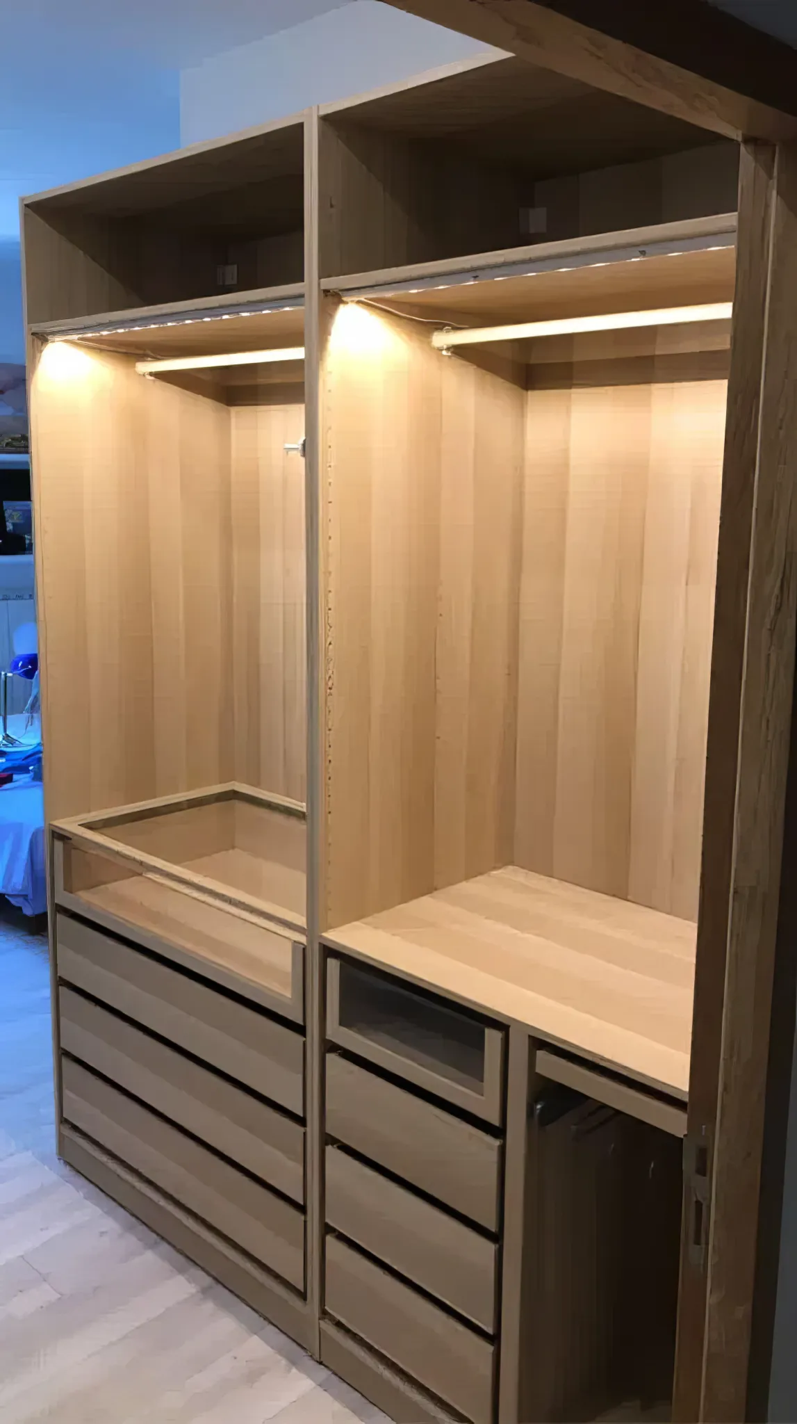 Dressing avec éclairage